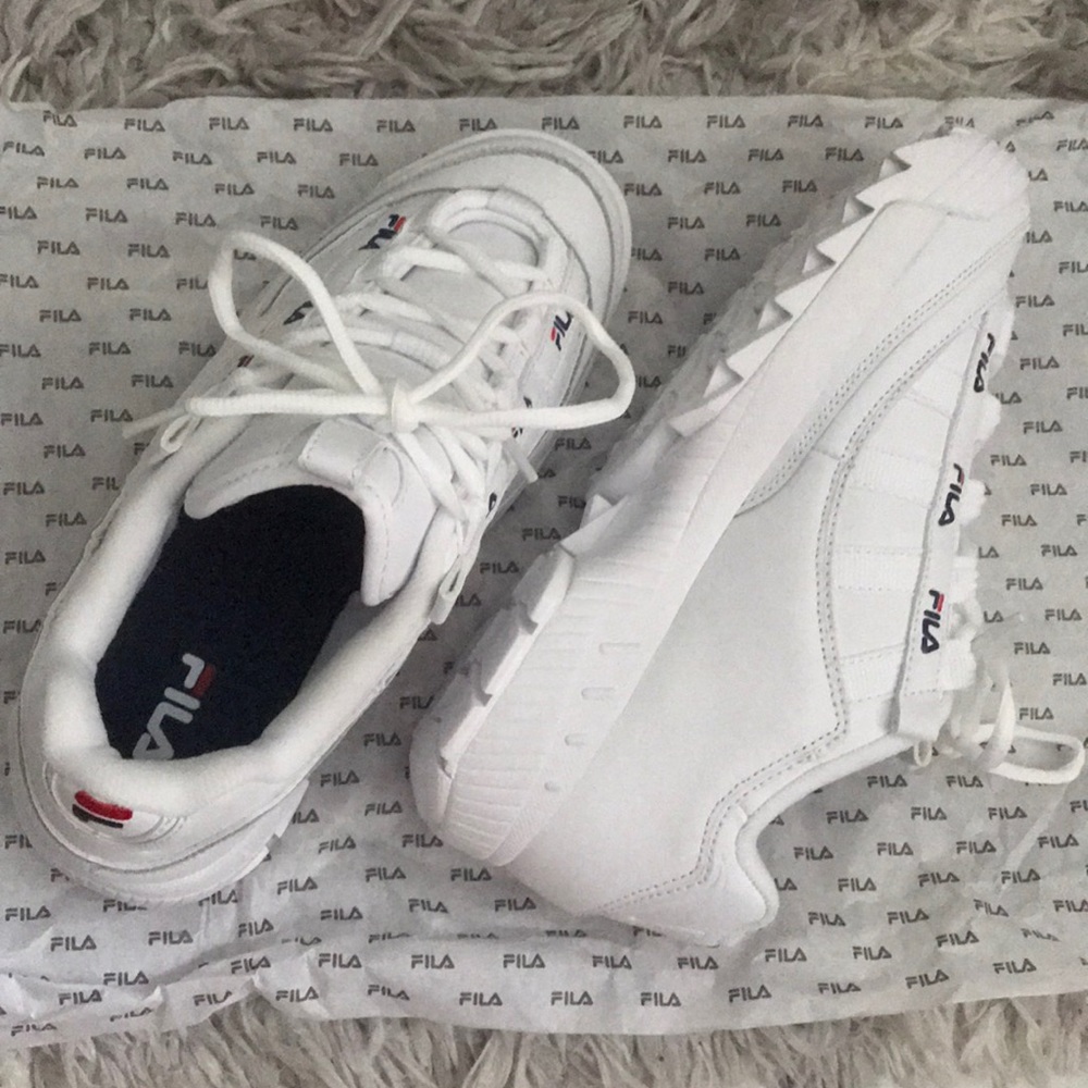 White Fila D-Formation Sneaker